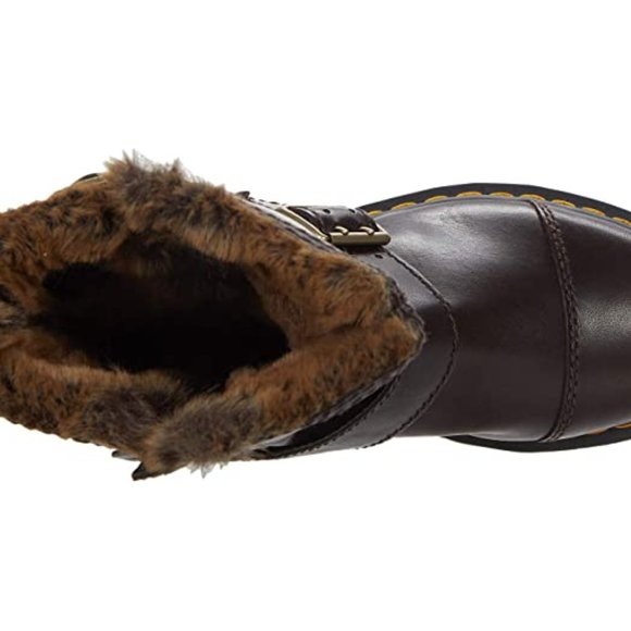 Kristy Mid Calf Dr Martens Kristy Boots Brown Leather Boots Kristy